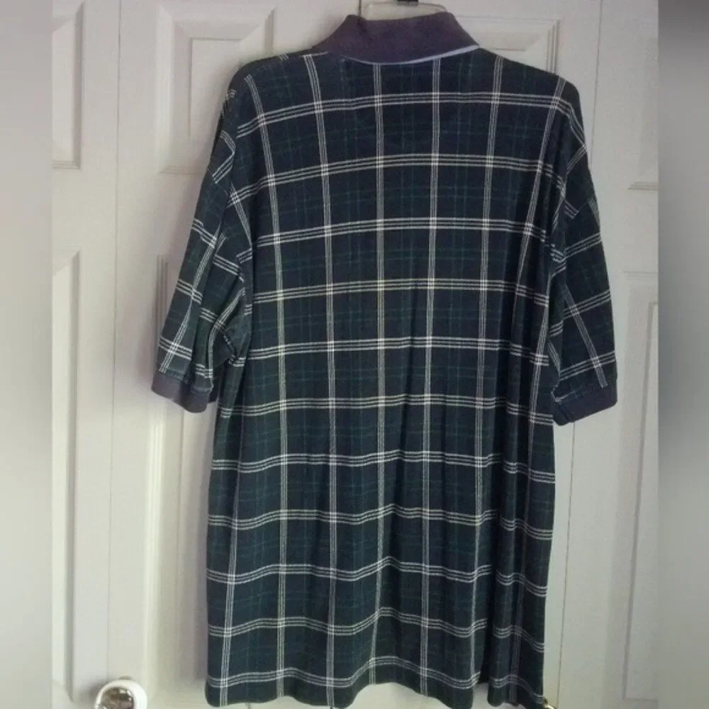 🇺🇲3/$15🇺🇲 Roundtree & Yorke Green Check Polo Size Large